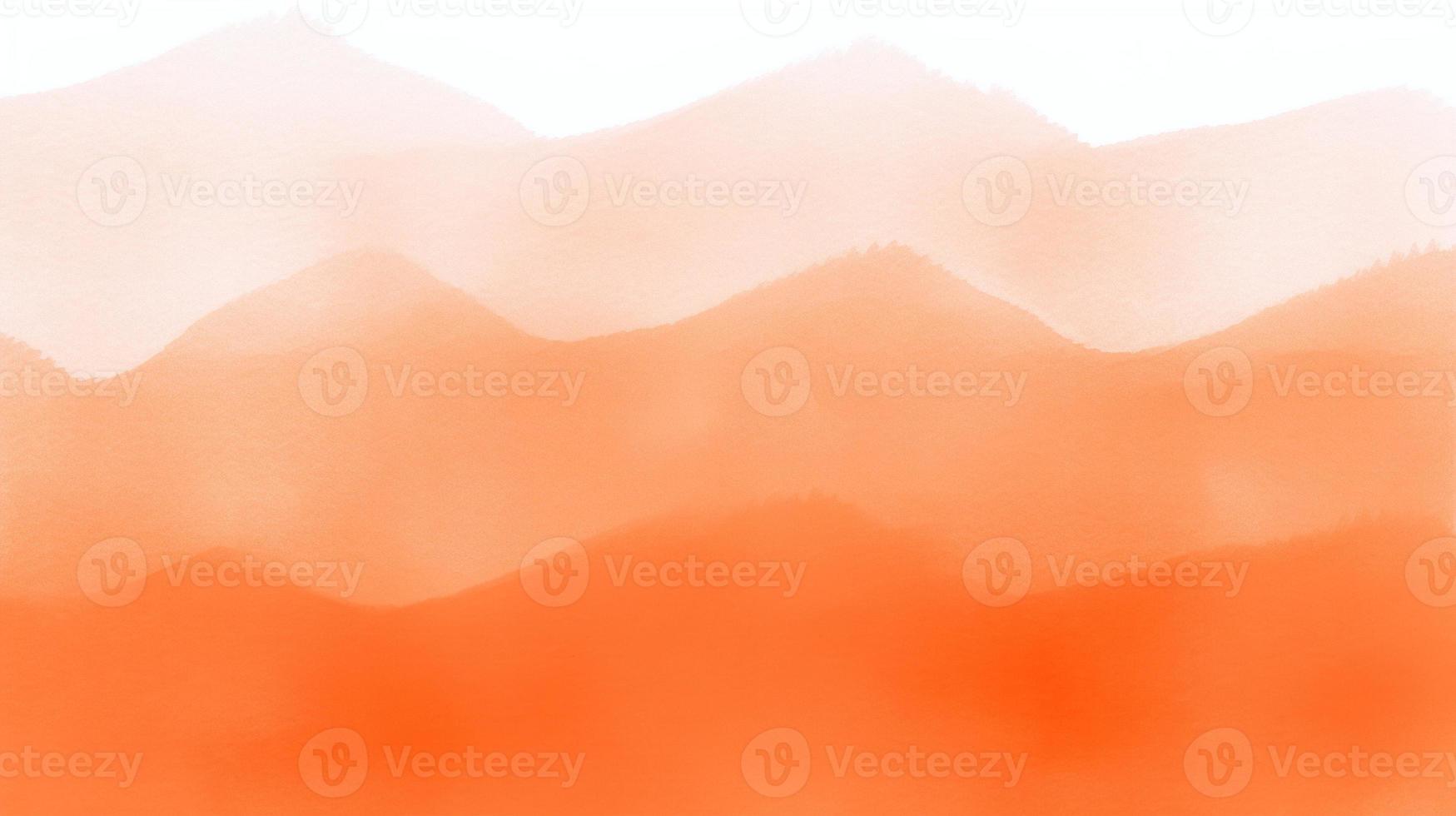 Abstract orange watercolor for background. Digital art painting. Texture paper. photo