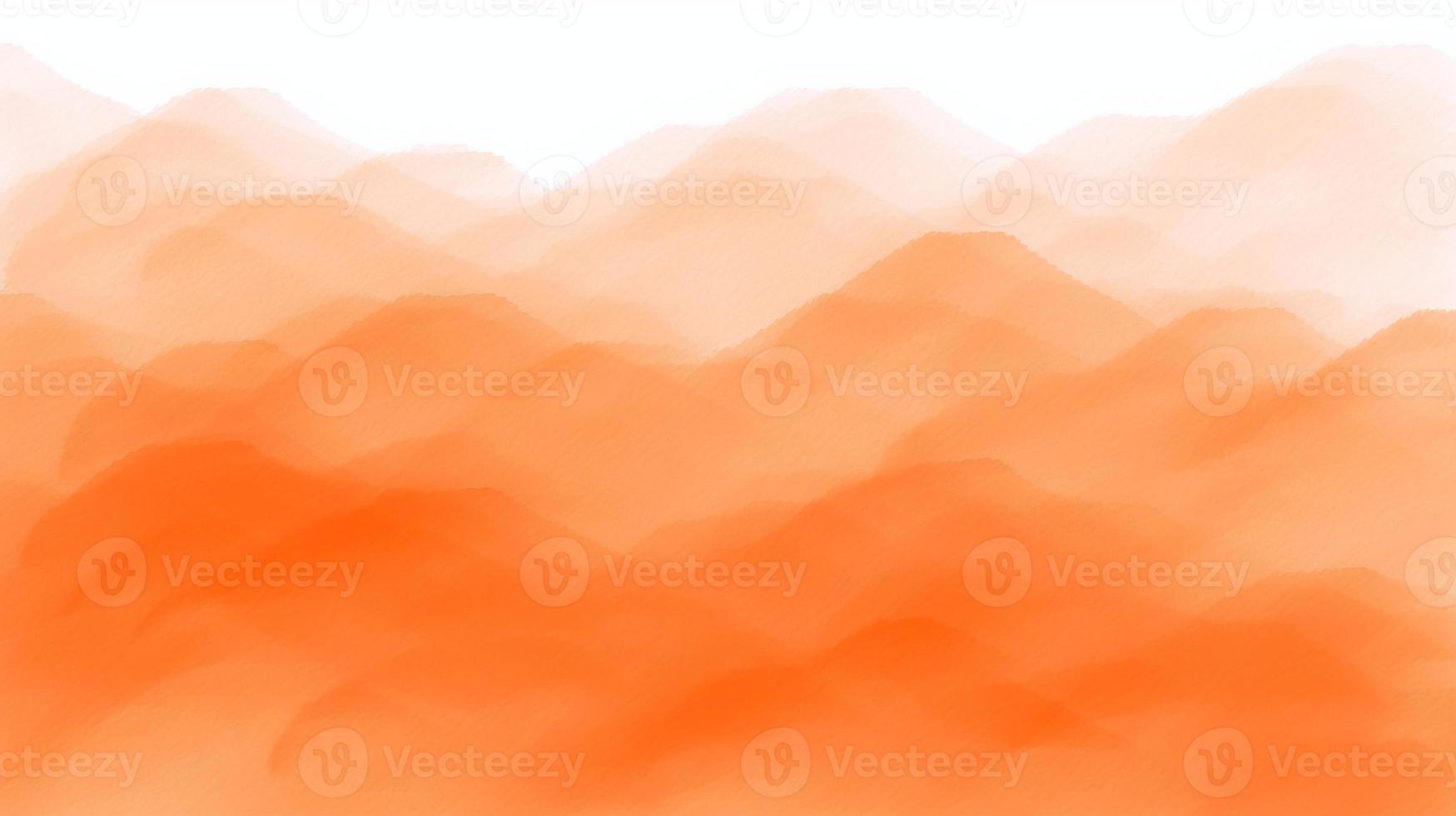 Abstract orange watercolor for background. Digital art painting. Texture paper. photo