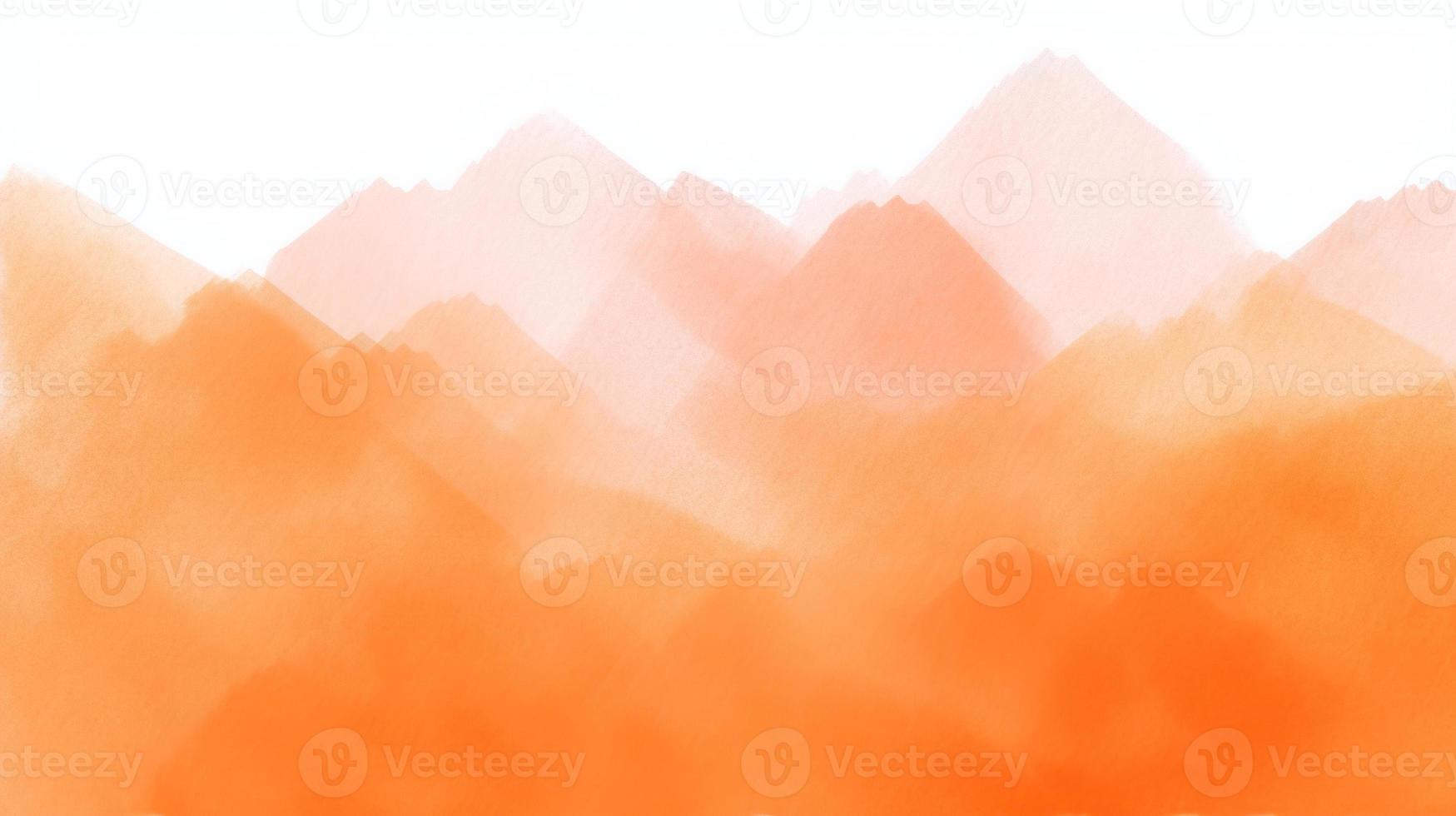 Abstract orange watercolor for background. Digital art painting. Texture paper. photo