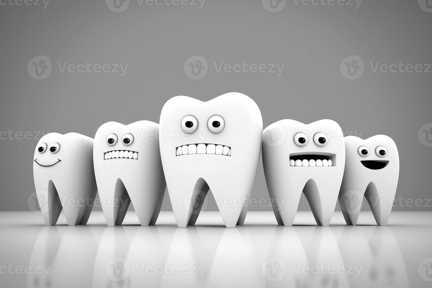 ai generado concurrido dientes, superposición, mala alineación dientes. oral salud cuidado concepto. diseño para bandera, diseñador, dental clínica o hospital. foto