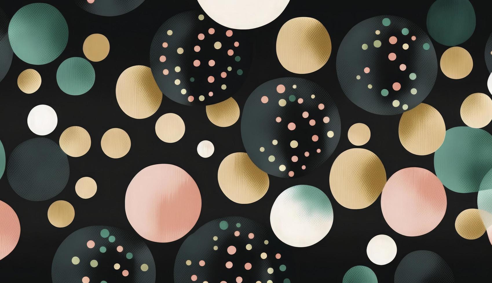 A seamless pattern featuring softly painted watercolor dots in various sizes, in a peaceful and dreamy color palette, Watercolor Dots Pattern, Abstract Art, watercolor pattern, Generate Ai photo