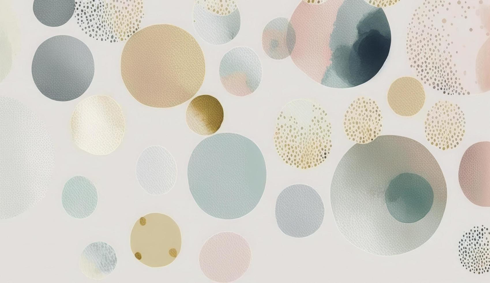 A seamless pattern featuring softly painted watercolor dots in various sizes, in a peaceful and dreamy color palette, Watercolor Dots Pattern, Abstract Art, watercolor pattern, Generate Ai photo