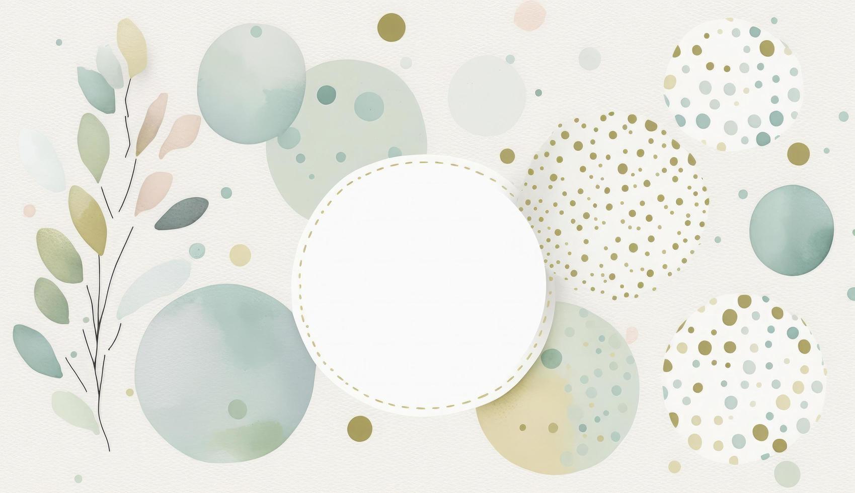 A seamless pattern featuring softly painted watercolor dots in various sizes, in a peaceful and dreamy color palette, Watercolor Dots Pattern, Abstract Art, watercolor pattern, Generate Ai photo