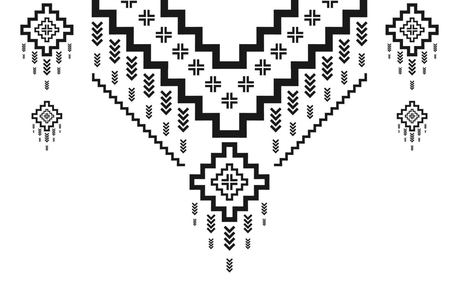 geométrico étnico oriental modelo tradicional. tribal collar bordado. azteca ornamento impresión. americano, mexicano estilo. vector