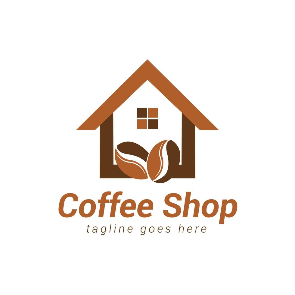 café casa logo modelo diseño, adecuado para café y té tienda. vector