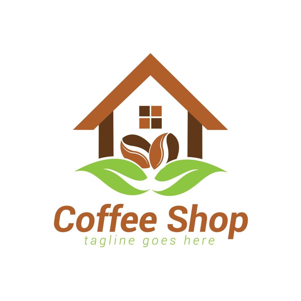 café casa logo modelo diseño, adecuado para café y té tienda. vector