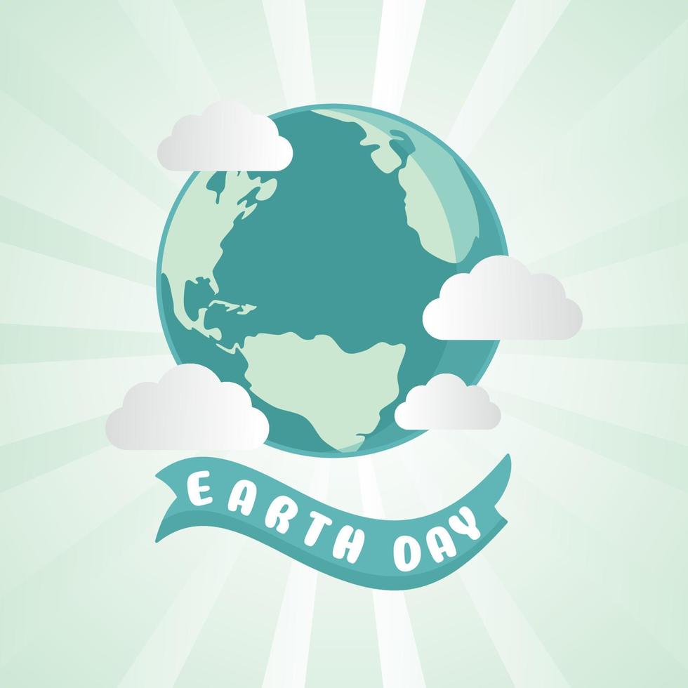 earth day banner, happy earth day. for the celebration of save the environment, social media template, web vector