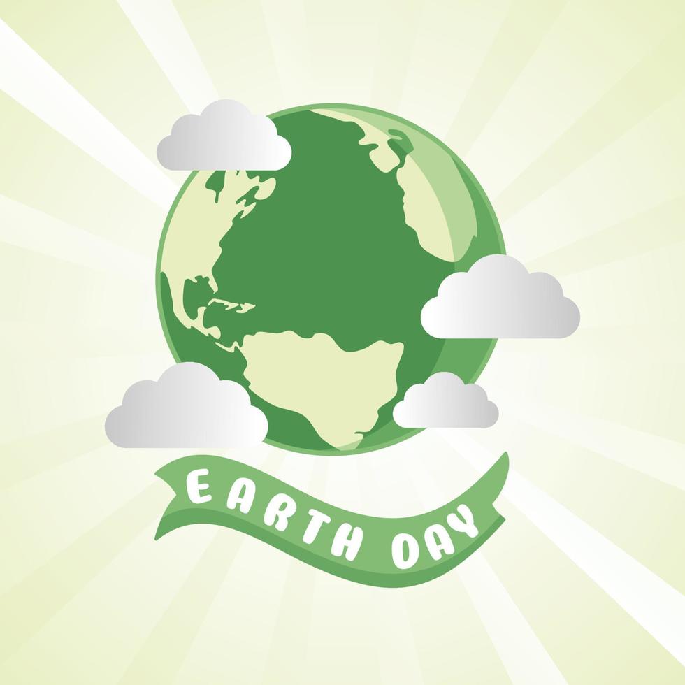 earth day banner, happy earth day. for the celebration of save the environment, social media template, web vector