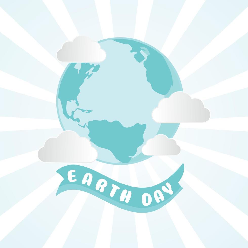 earth day banner, happy earth day. for the celebration of save the environment, social media template, web vector