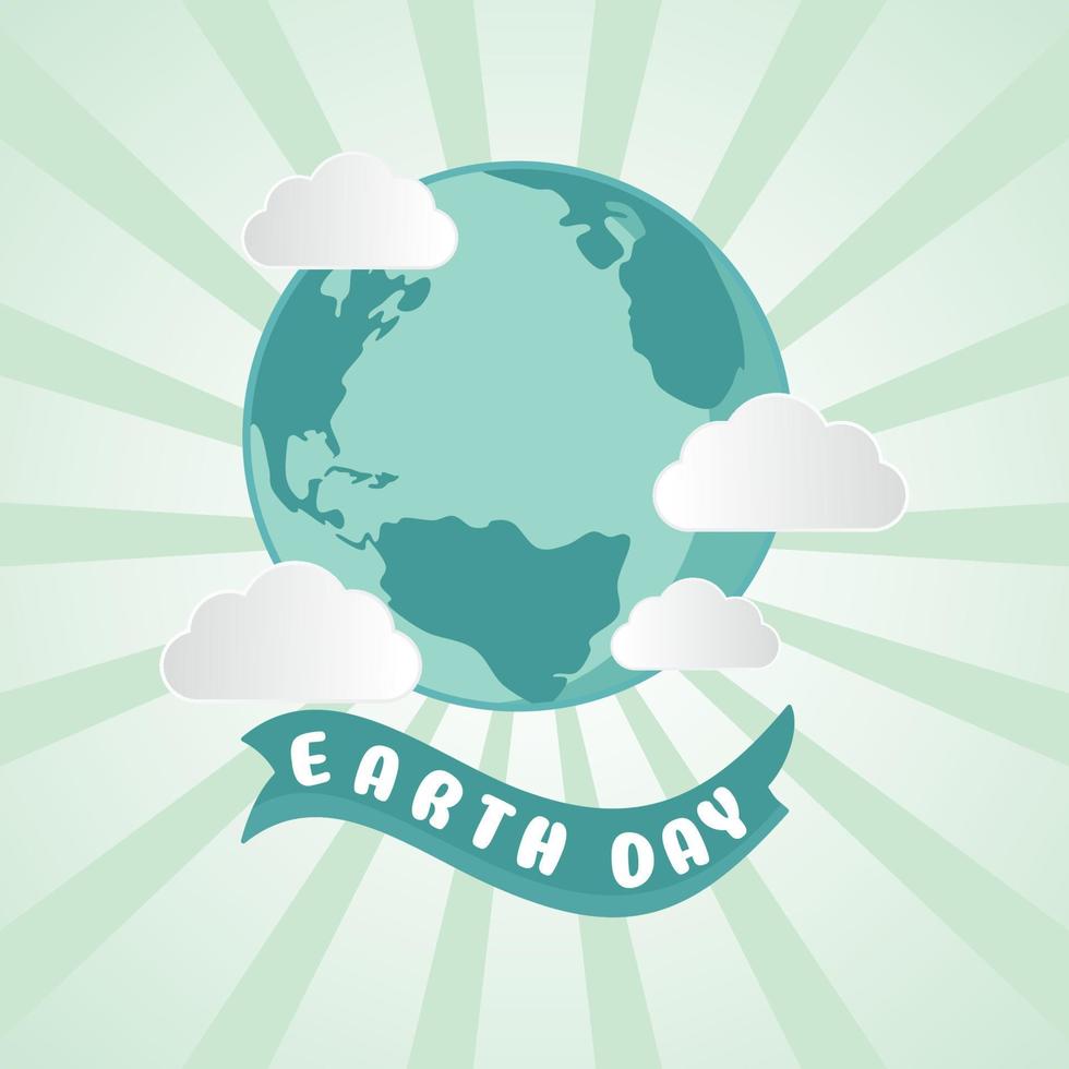 earth day banner, happy earth day. for the celebration of save the environment, social media template, web vector