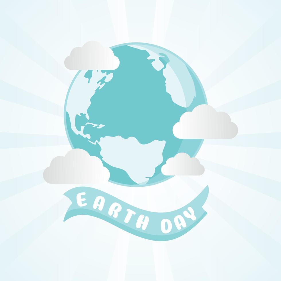 earth day banner, happy earth day. for the celebration of save the environment, social media template, web vector