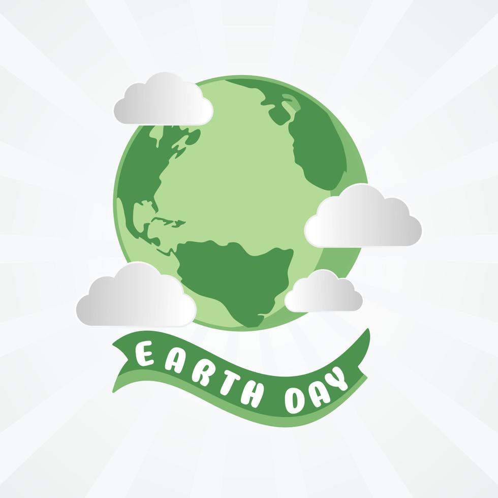 earth day banner, happy earth day. for the celebration of save the environment, social media template, web vector