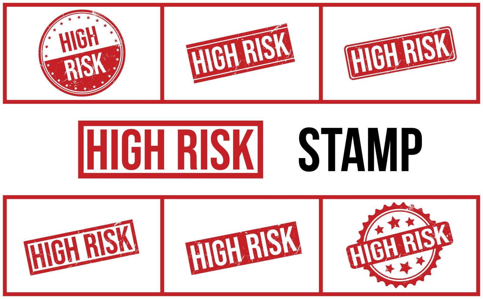 High Risk Rubber Stamp Set Vector 22907359 Vector Art at Vecteezy