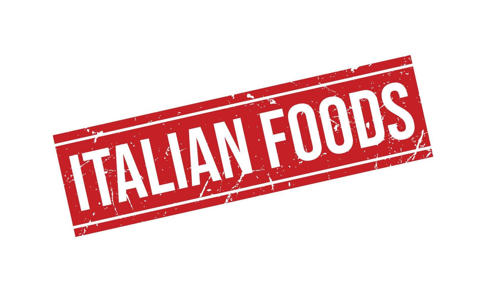 Italian Foods Rubber Stamp Seal Vector