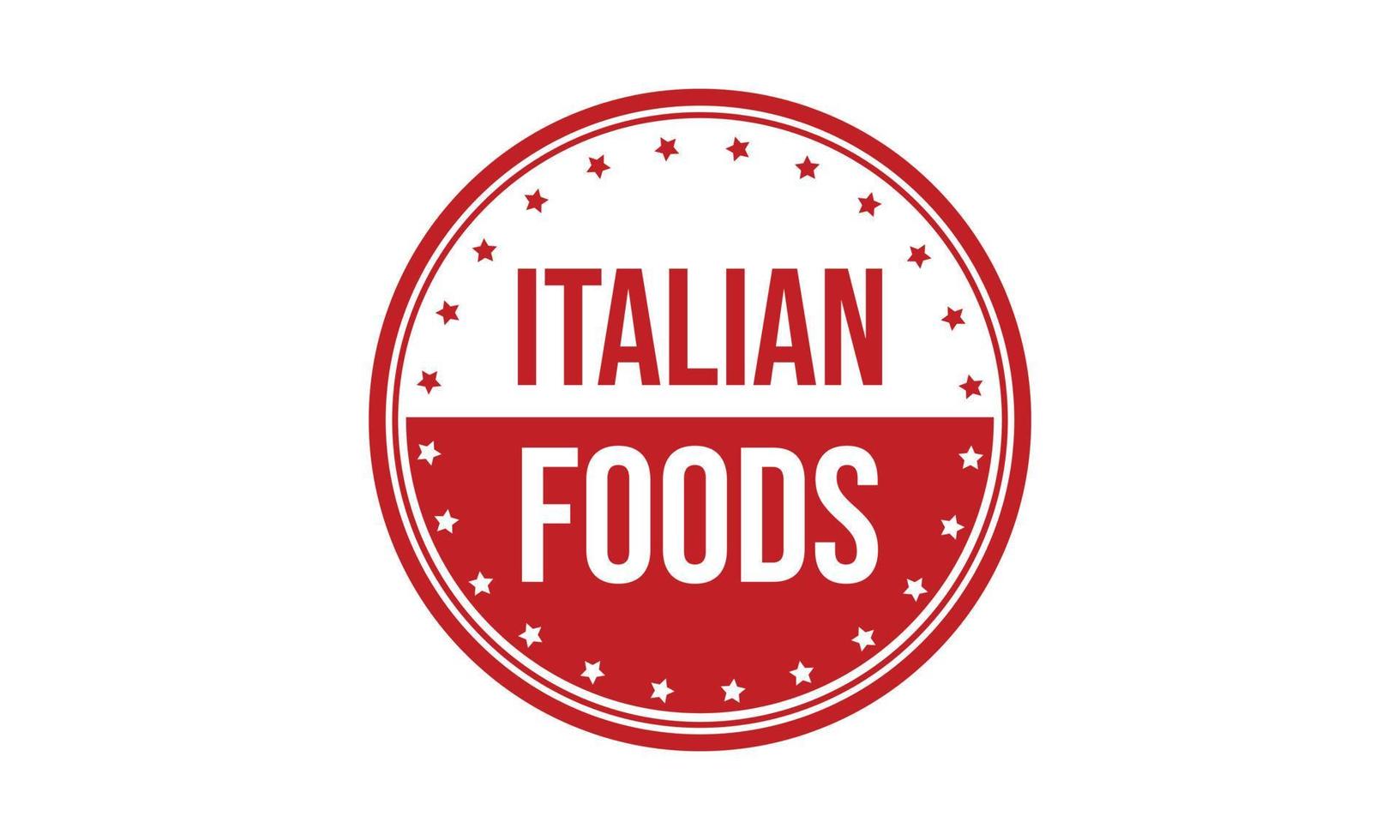 Italian Foods Rubber Stamp Seal Vector