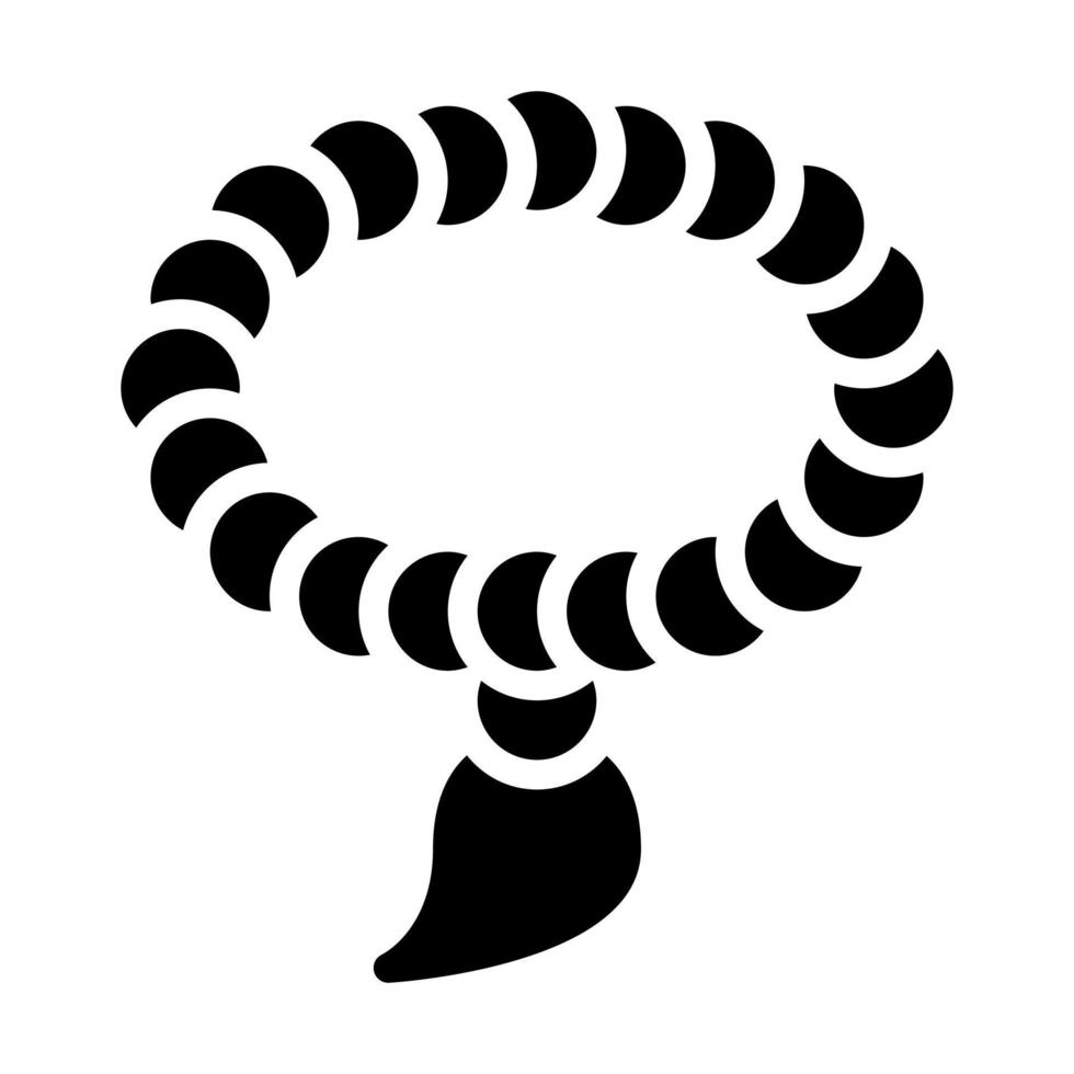 Tasbih Glyph Style Icon vector