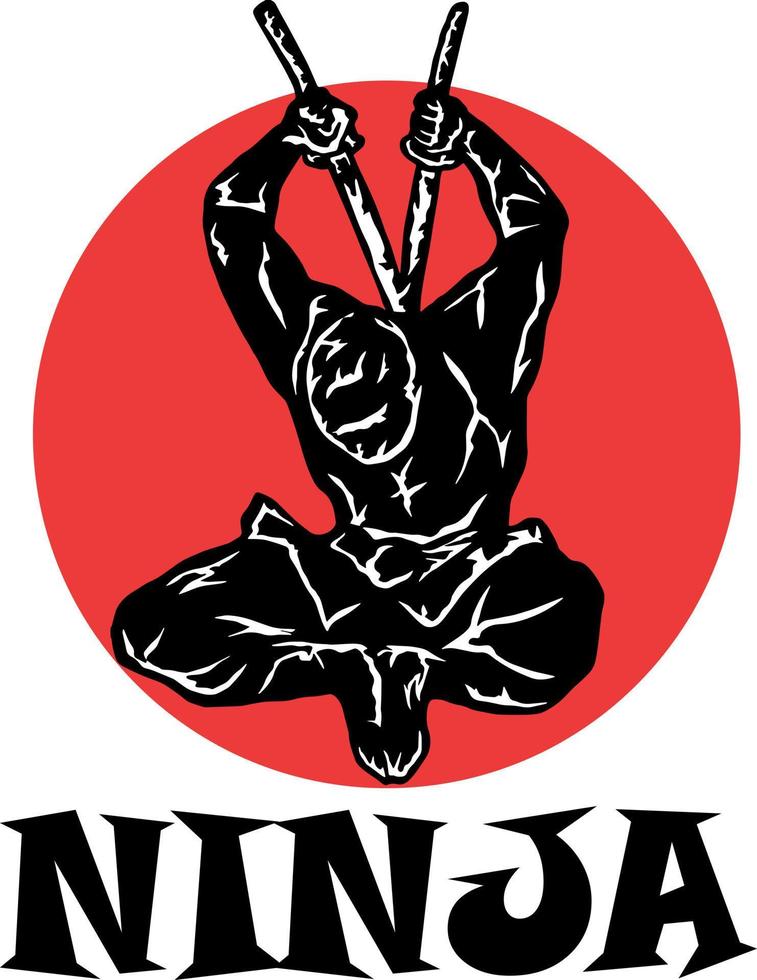ninja illustration logo vector icon