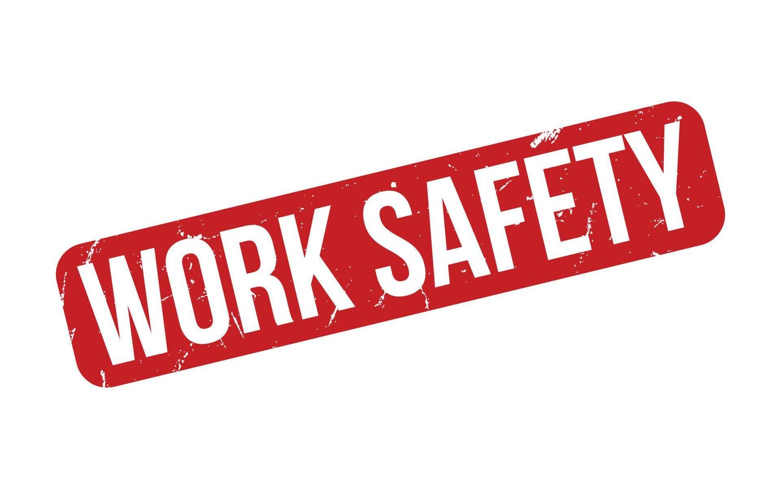 Work Safety Rubber Stamp Seal Vector