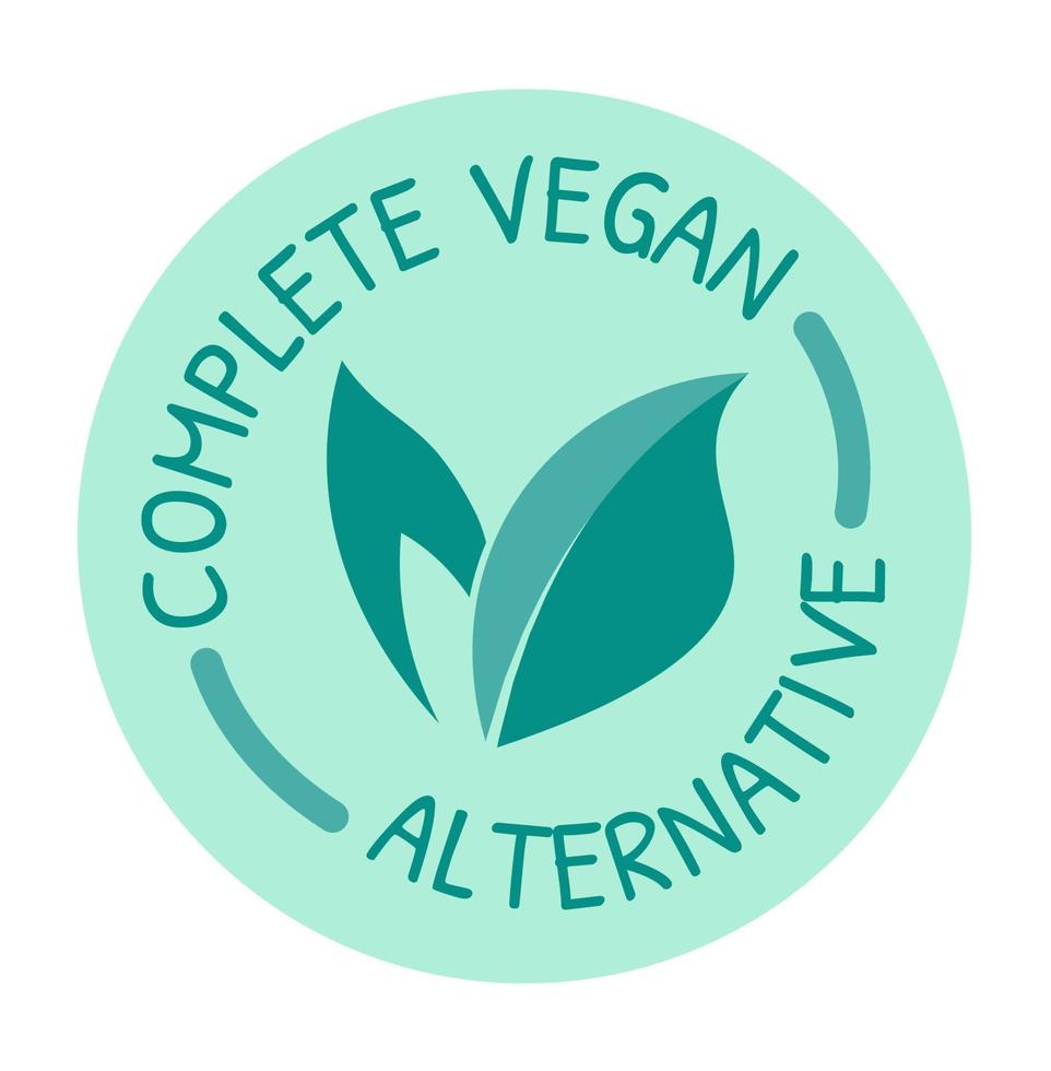 Complete vegan alternative, healthy ingredient vector