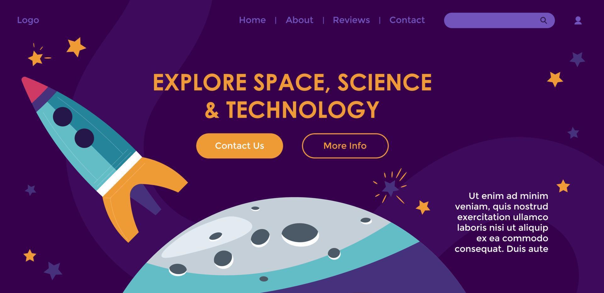 Explore space, science and technology with course vector