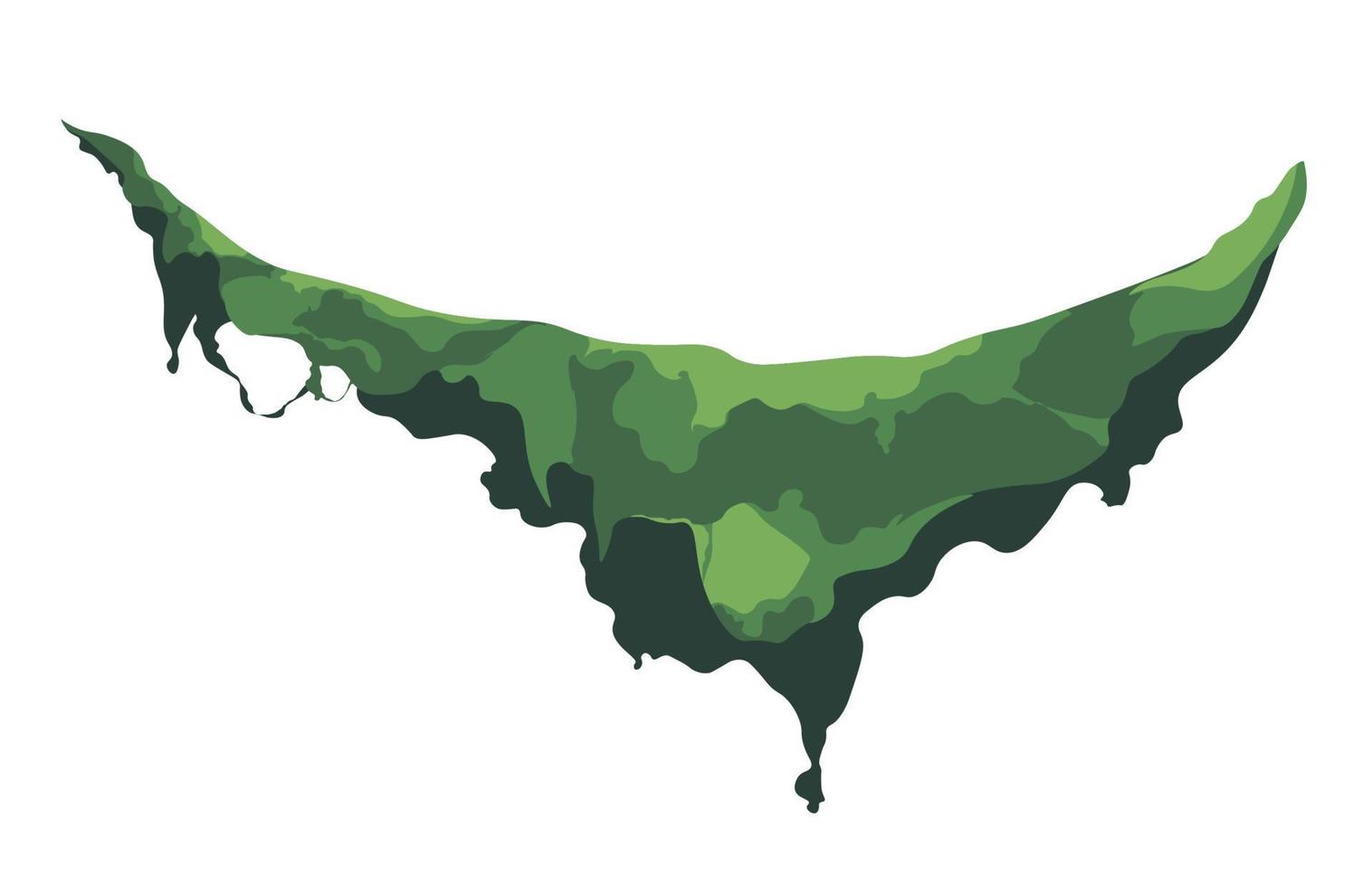 Moss plant, forest or woods vegetation and flora vector