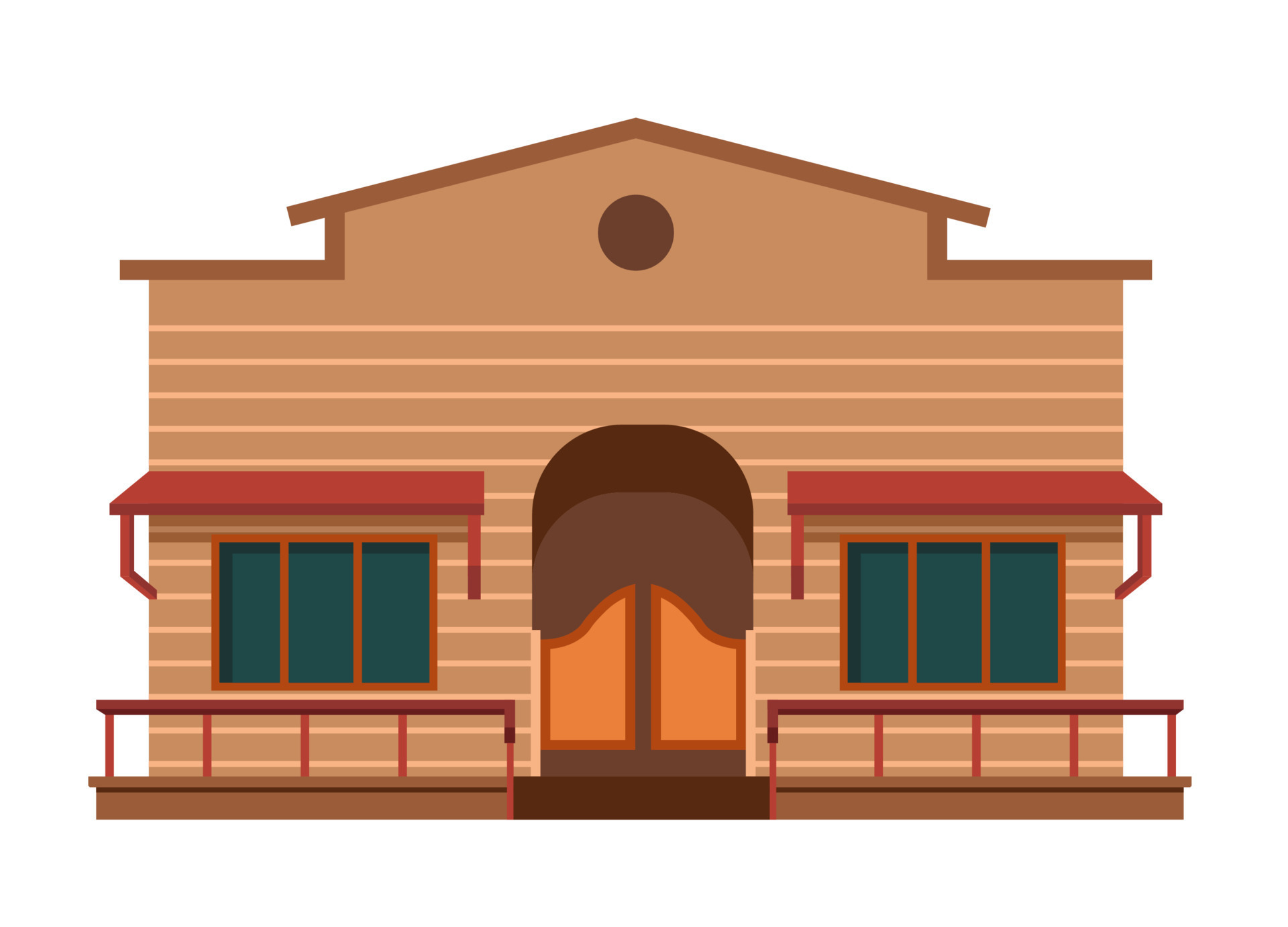 Saloon Vector Wild West Housing Building And Western Cowboys Hou