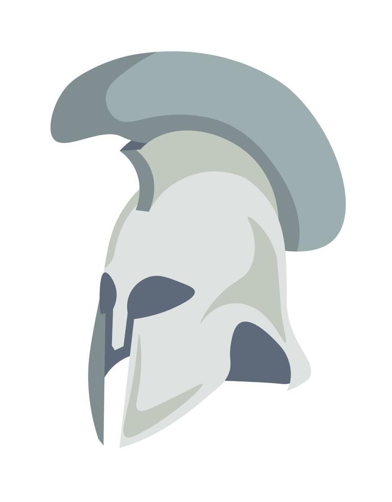 Ancient warrior helmet, Roman or Greek vector