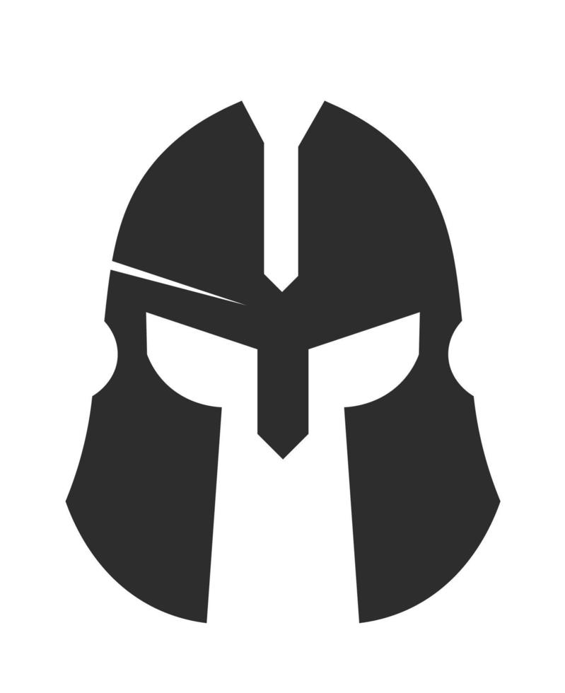 Ancient helmet of knight fighter or warrior vector