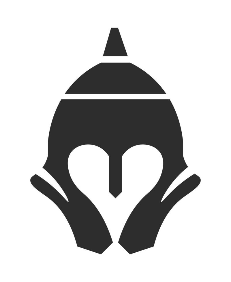 Helmet of knight, warrior or crusader, war fight vector