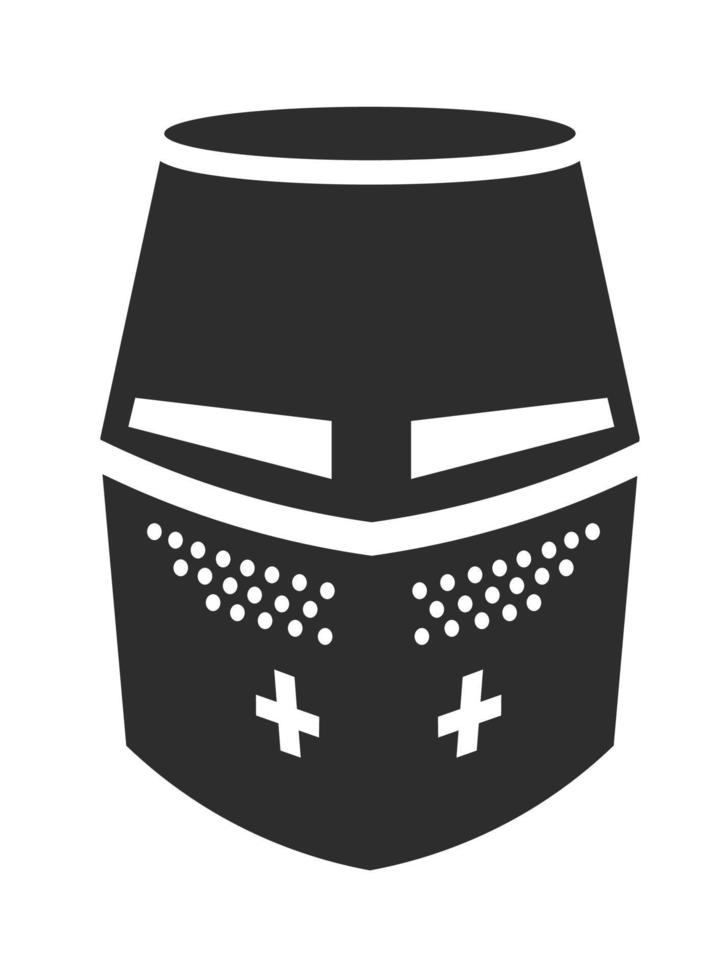 Helmet of ancient or medieval warrior or knight vector