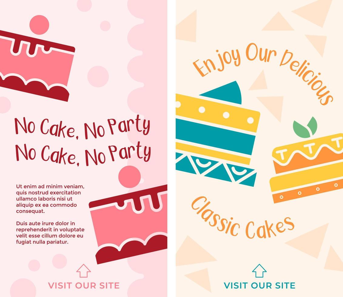 Bakery or Pastry shop promotional banners site vector