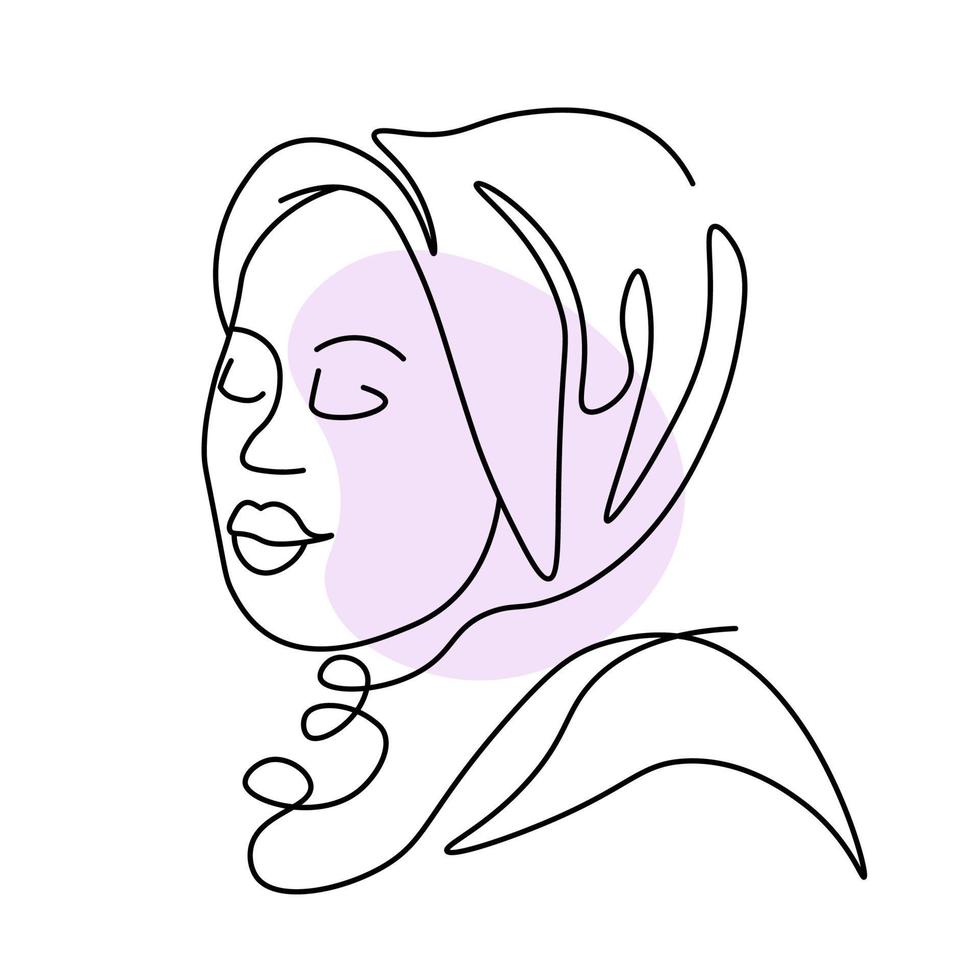 Islam woman wearing hijab, female with headscarf vector