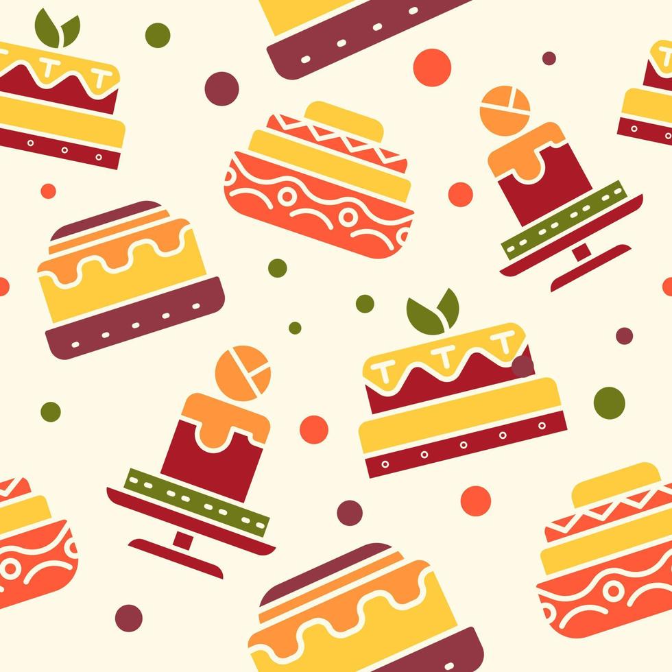 Pastry and desserts, home baked cake with frosting vector