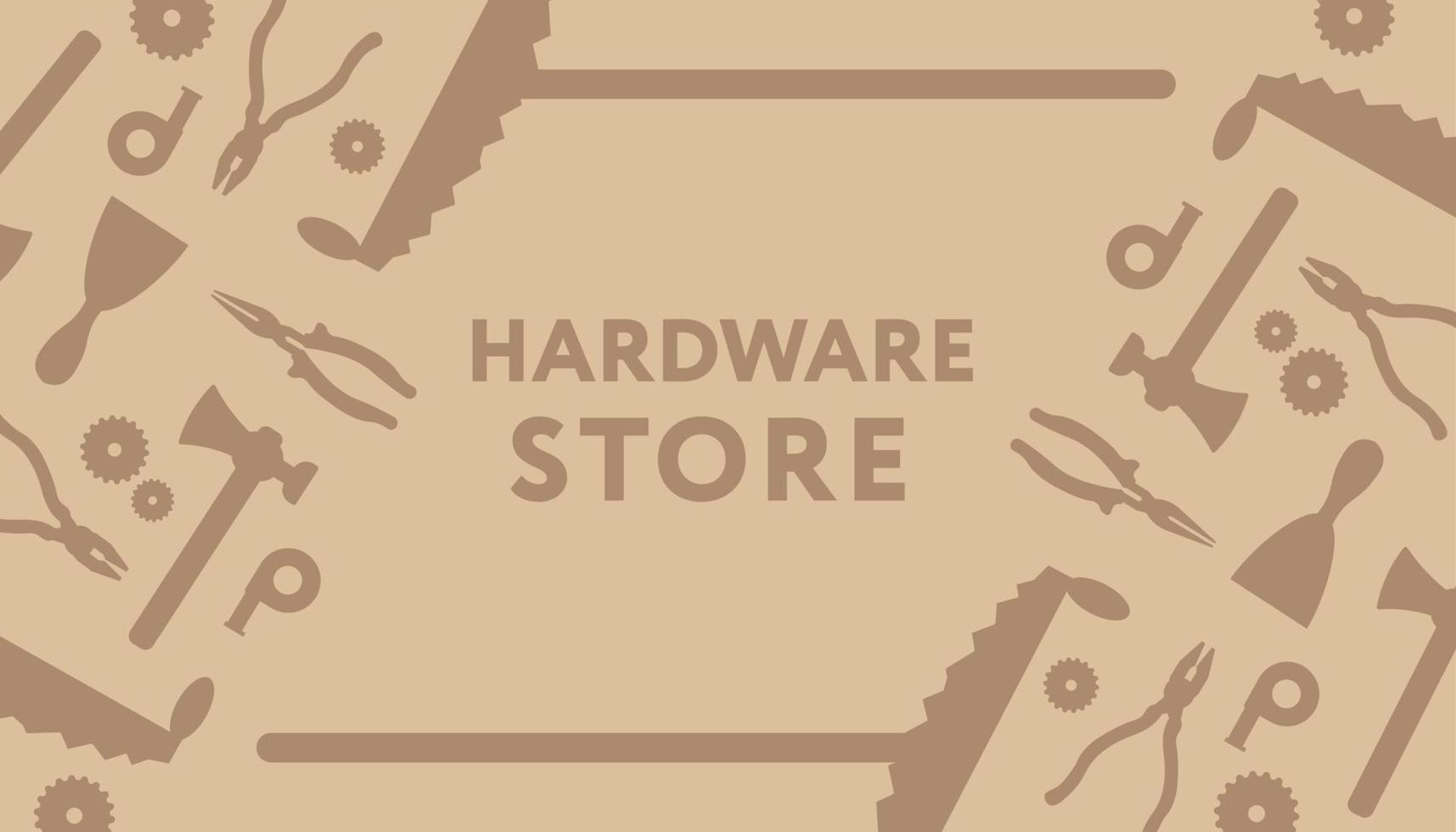 Hardware store, business card or banner design vector