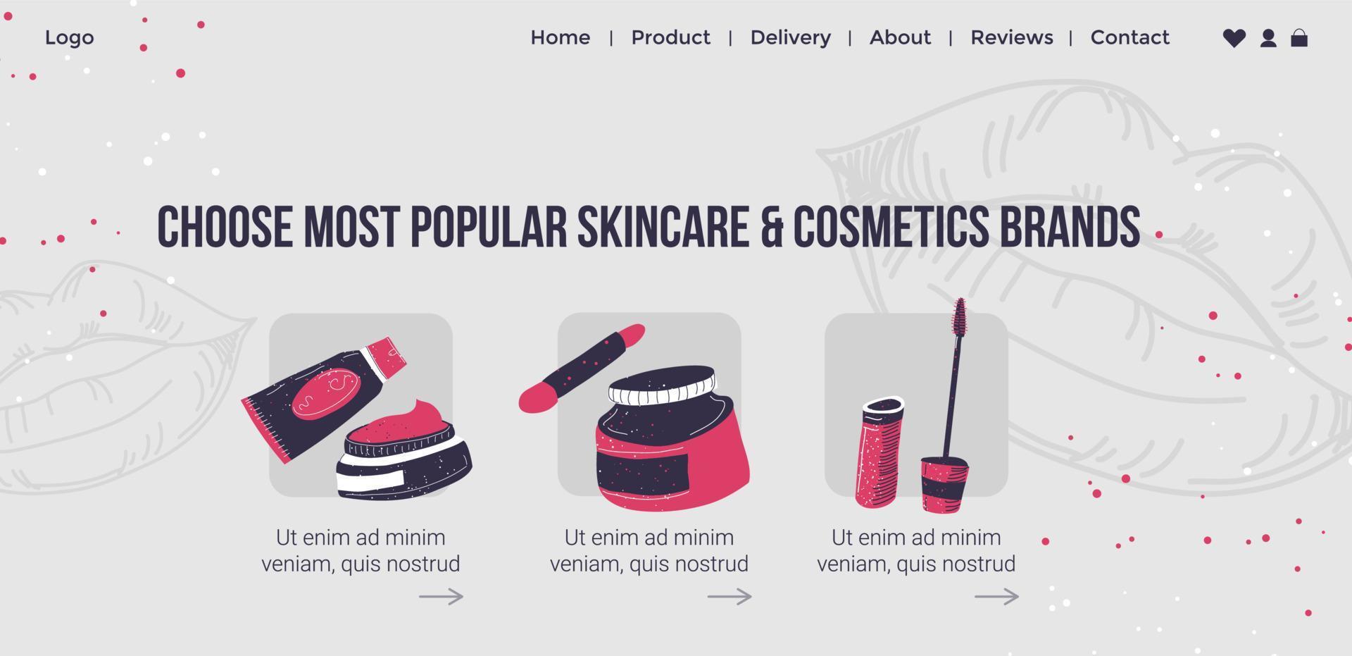 Choose most popular skincare and cosmetics brand vector