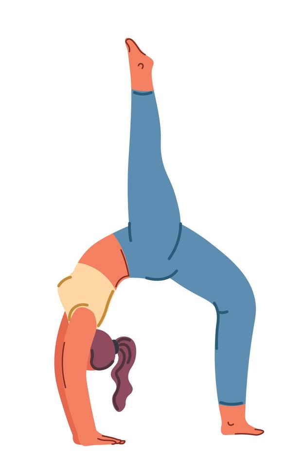 yoga poses y se estira, asanas para flexibilidad vector