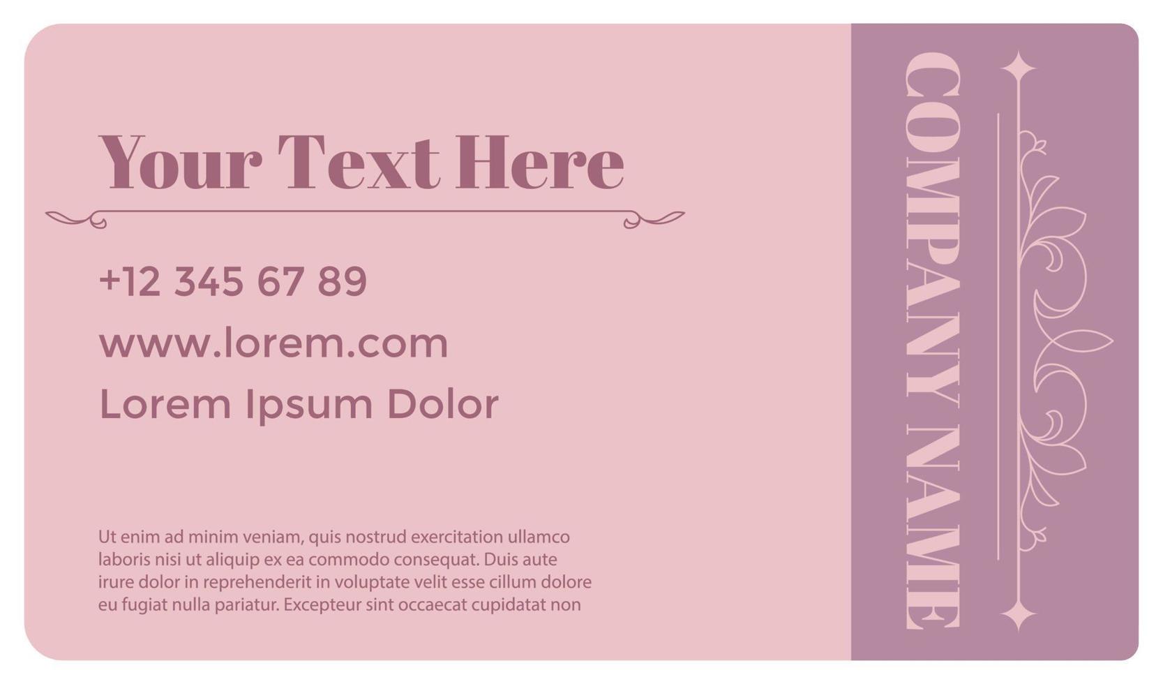 Business card with personal information vector