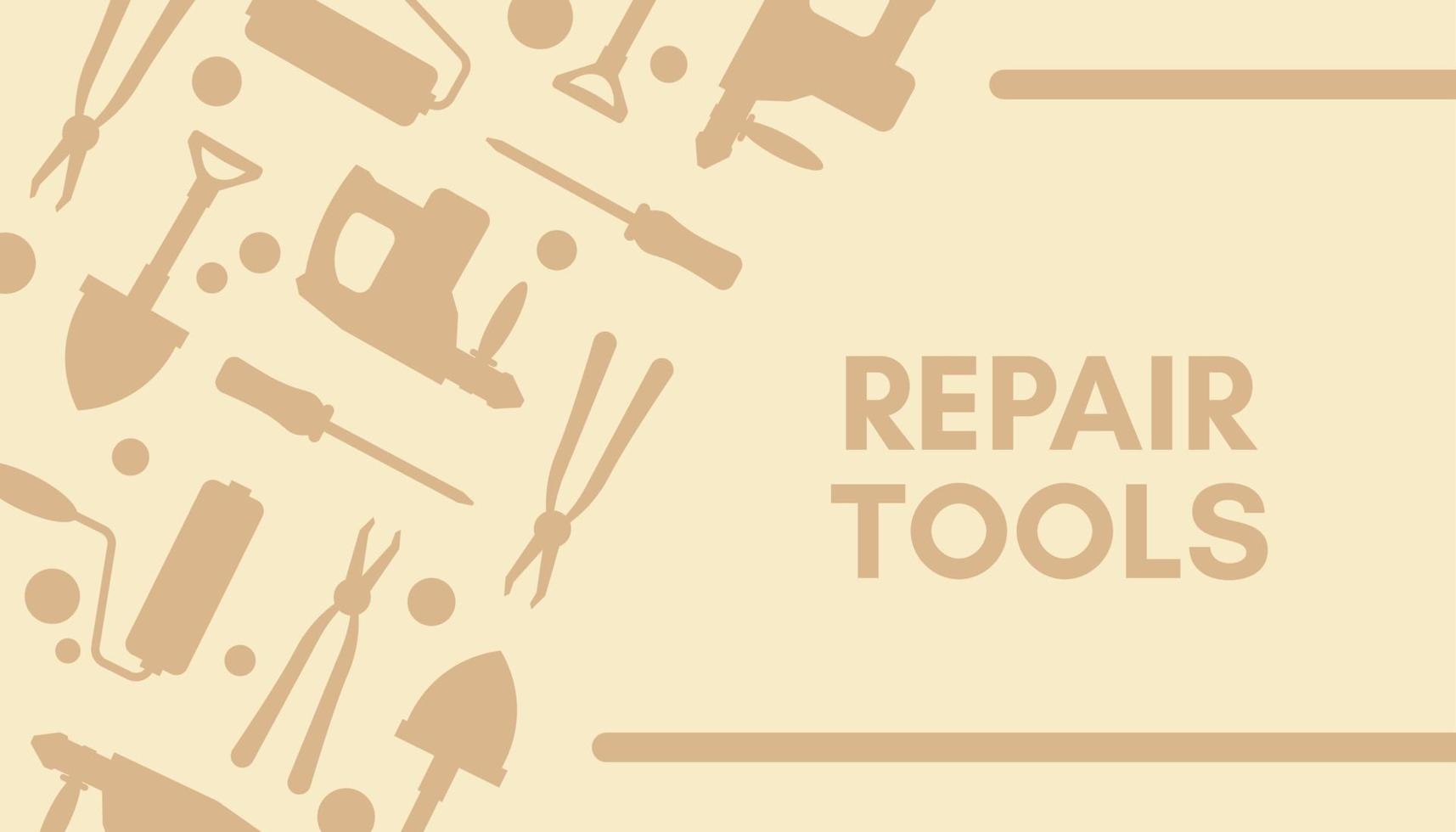 reparar herramientas, instrumento para fijación mantenimiento vector