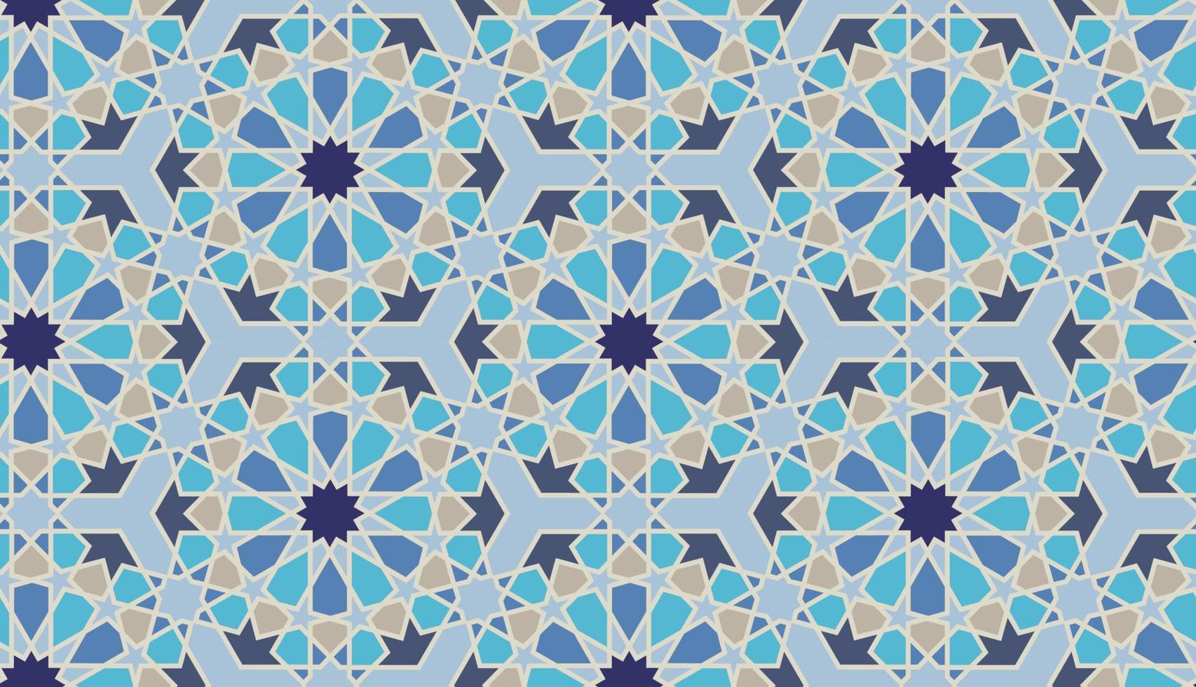 Colorful blue tiles, abstract geometric pattern vector