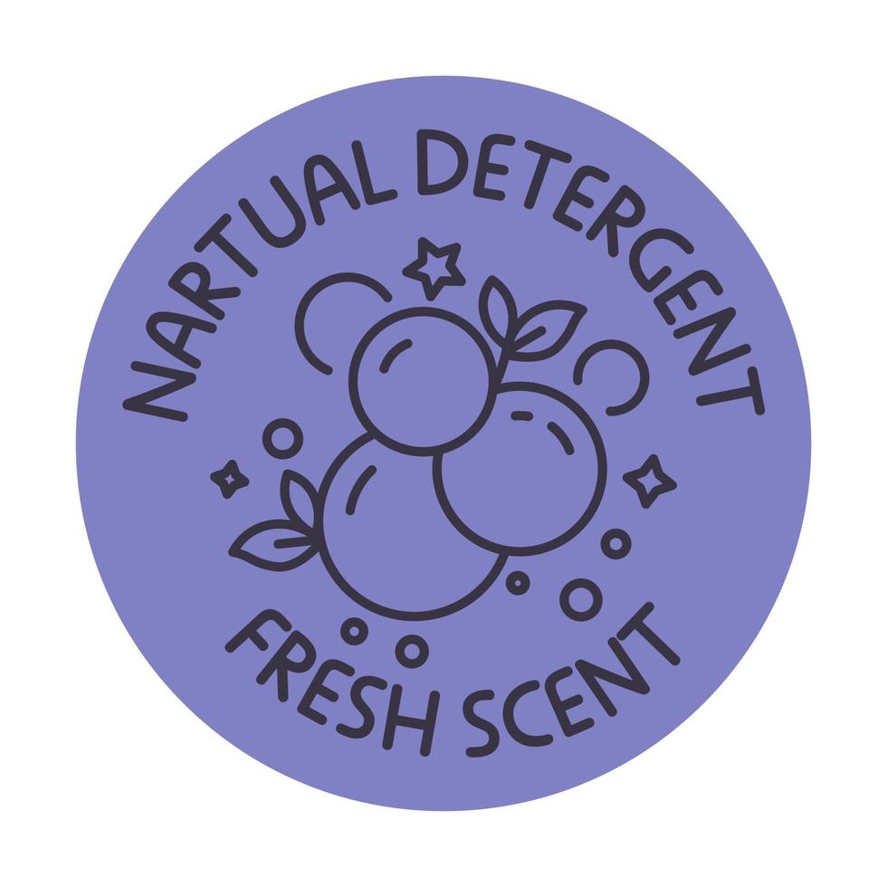 Natural detergent, fresh scent and easy cleaning vector