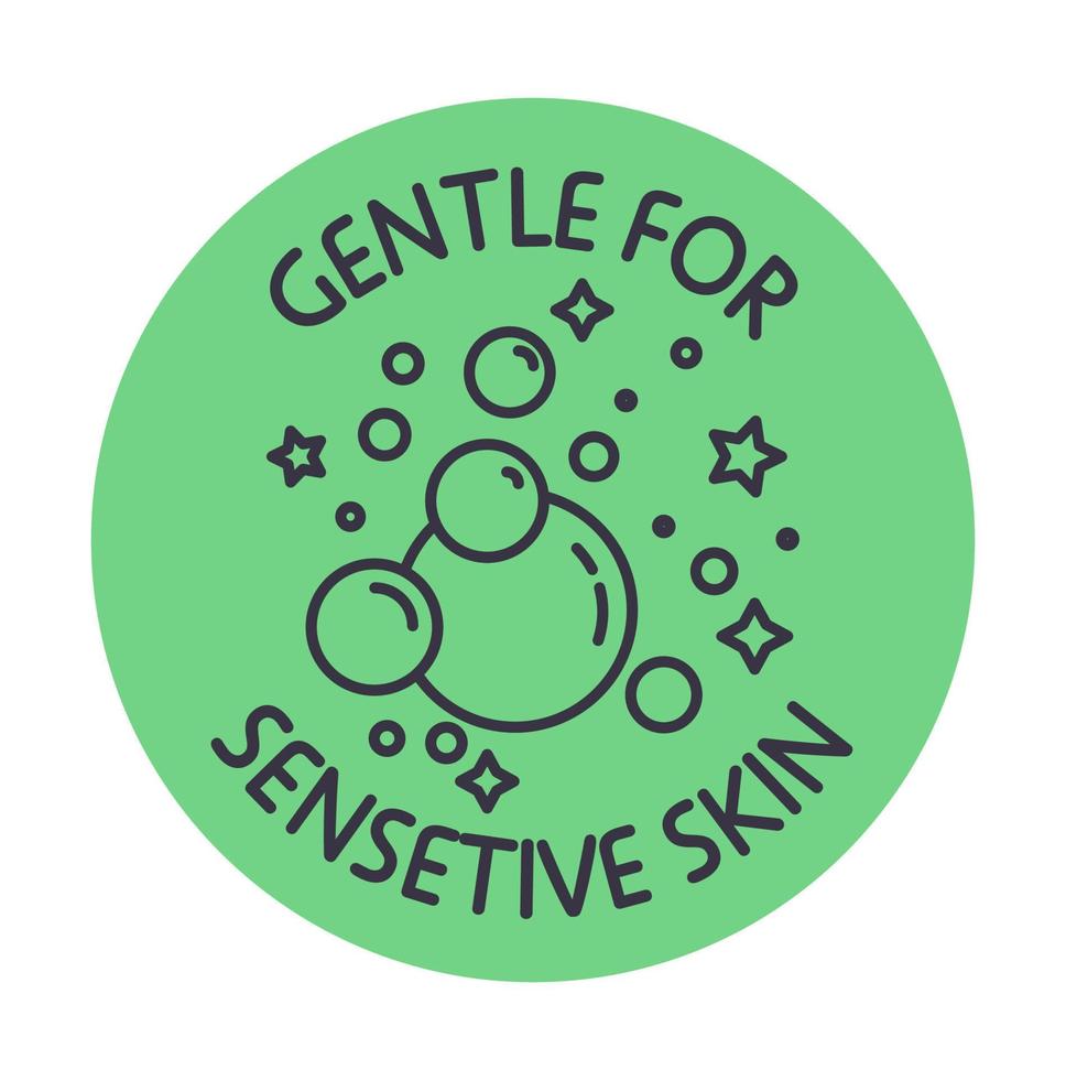 Gentle for sensitive skin, organic detergents vector