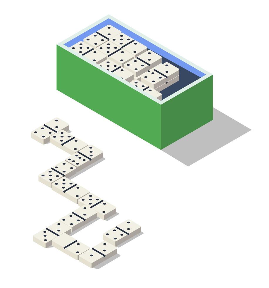 Games for entertainment, dominoes pieces playing vector