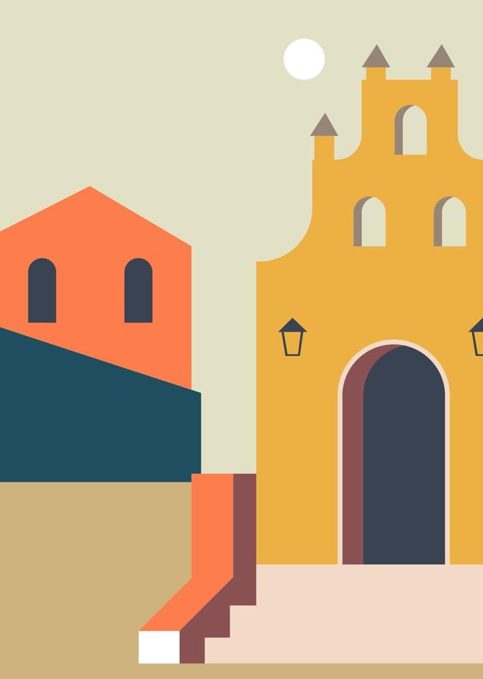 European cityscape with historical building vector