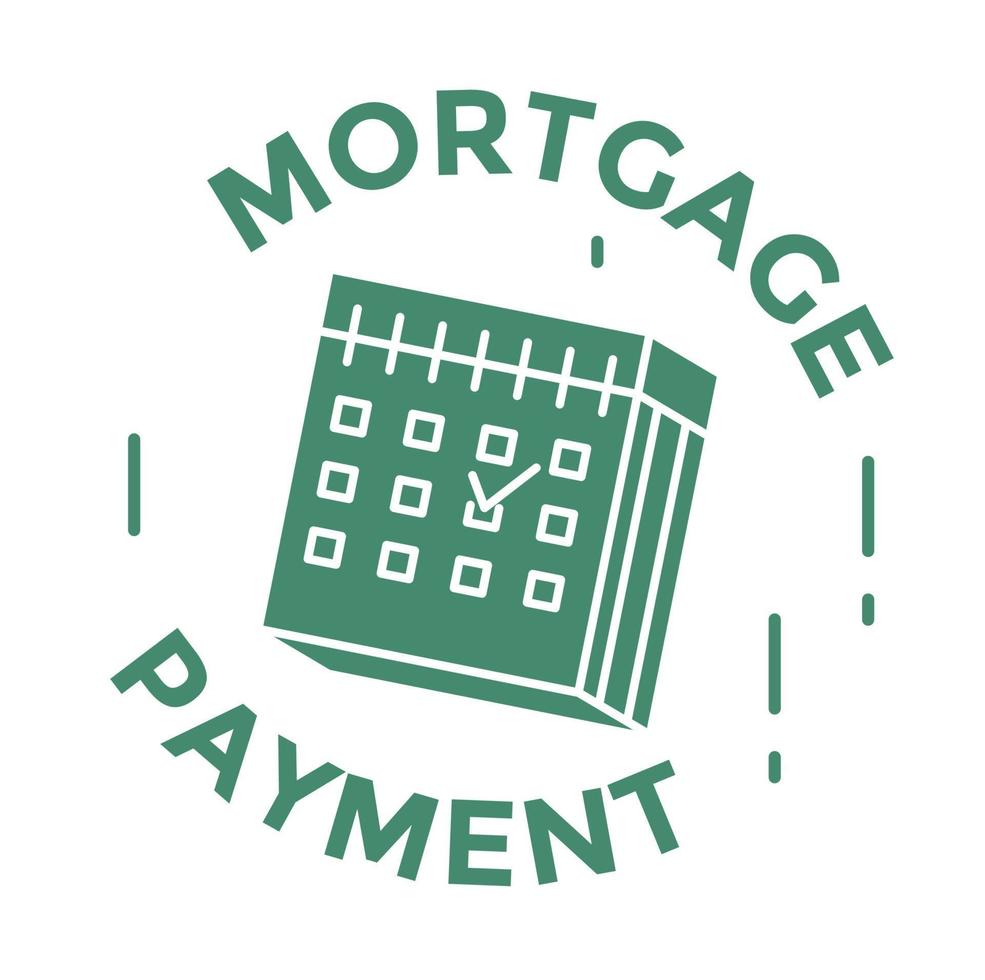 Mortgage payment, digital banking system icon vector