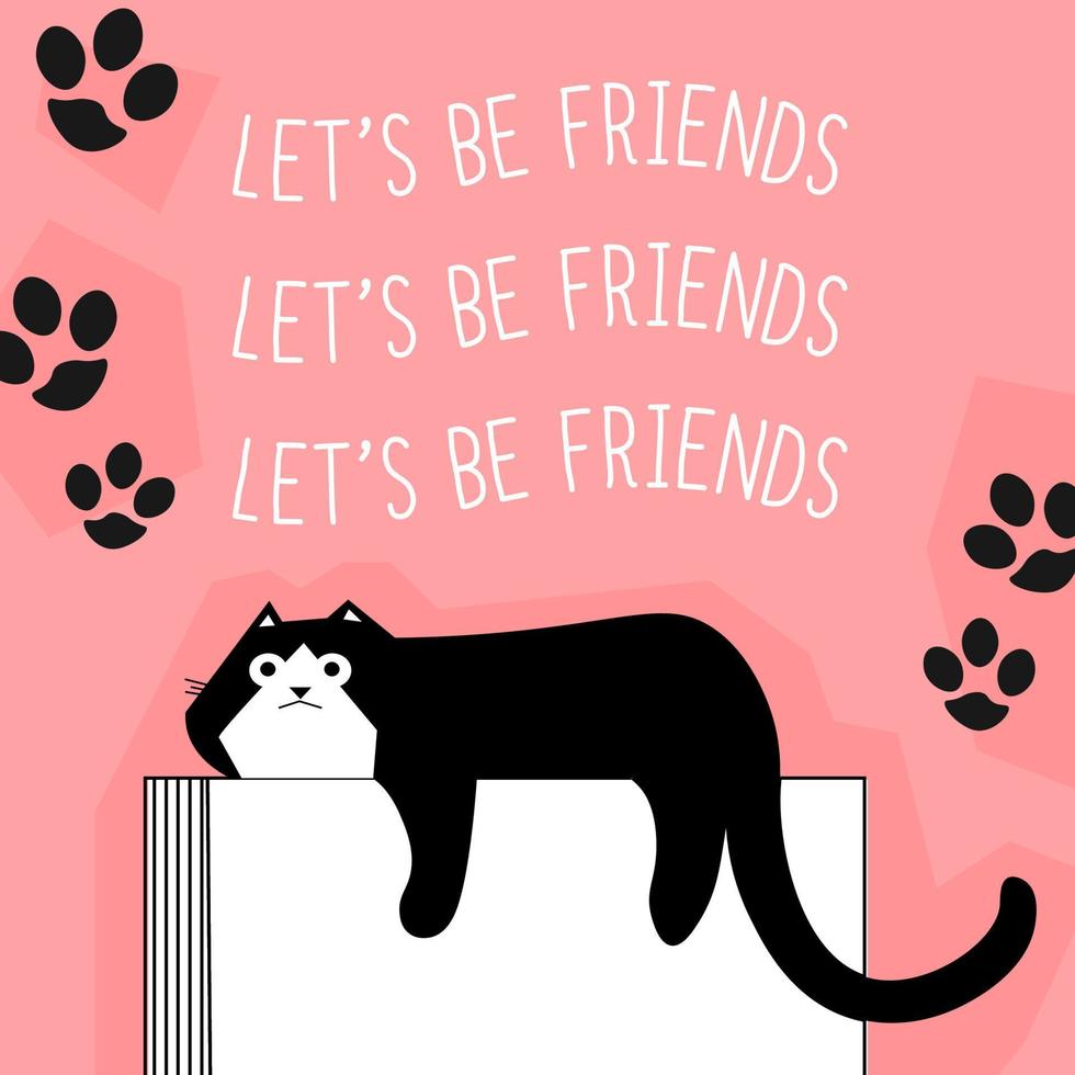 mascota adopción centro, vamos ser amigos, gatito vector