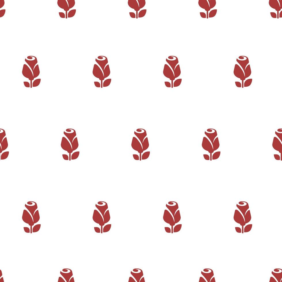 Minimalist flower design, seamless pattern vector