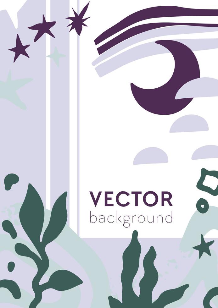 Vector background, cover template with flowers