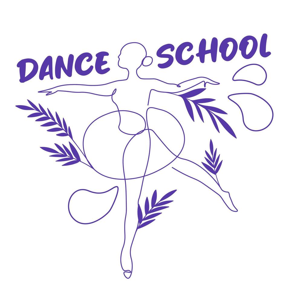 Dance school, dancing and learning new movements vector