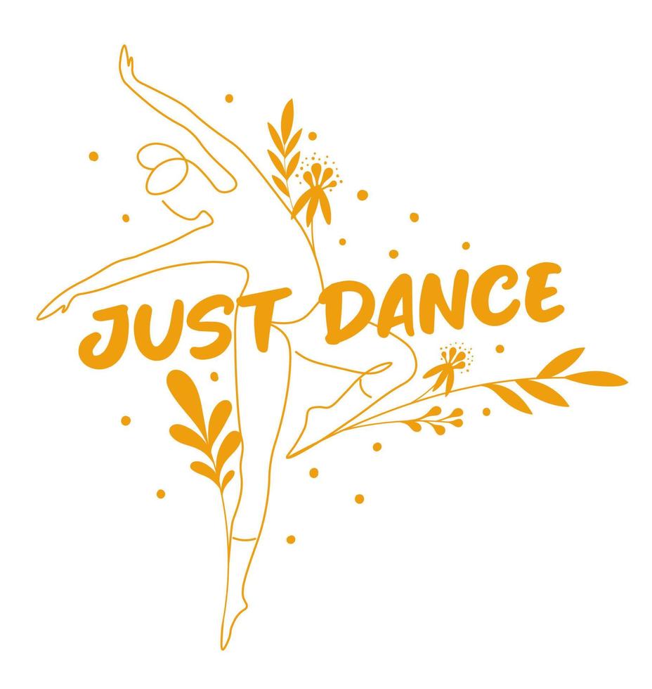 Just dance, school or center for practicing vector