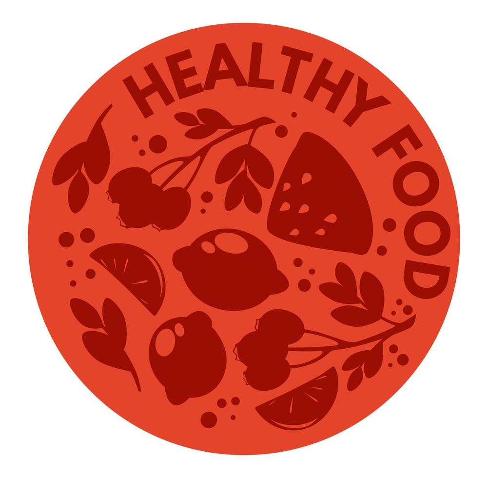 Healthy food, label for product package vector